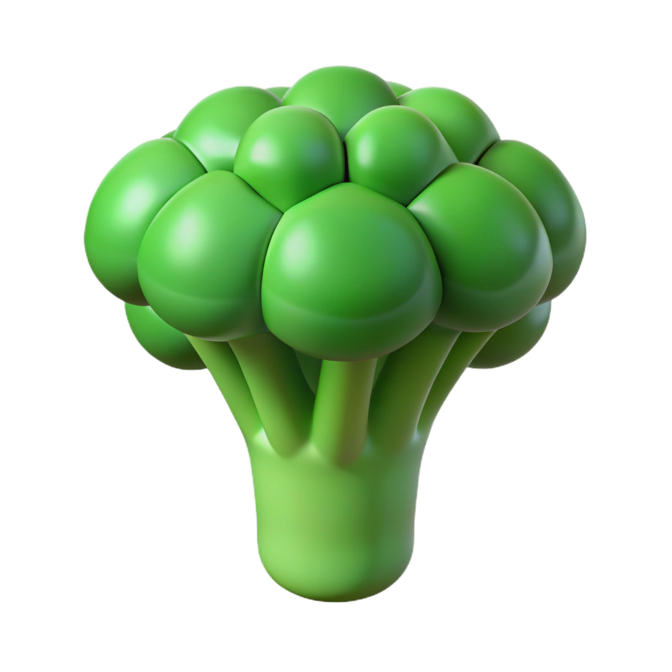 impressive classic Green broccoli floret premium png