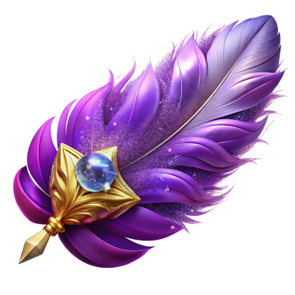 magnificent abstract Purple Feather Plume Fluffy Texture Cutout png