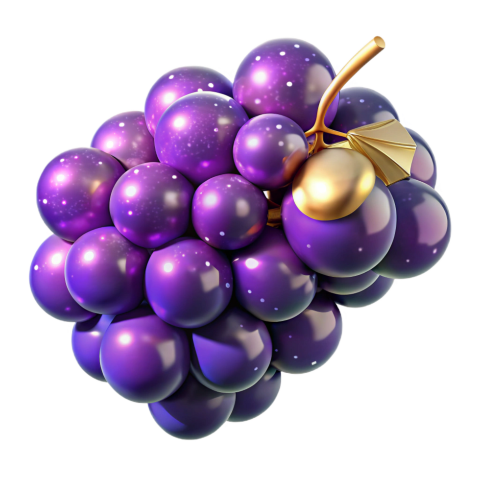 extraordinary contemporary Purple Grapes Cluster with Stem Transparent Background genuine png