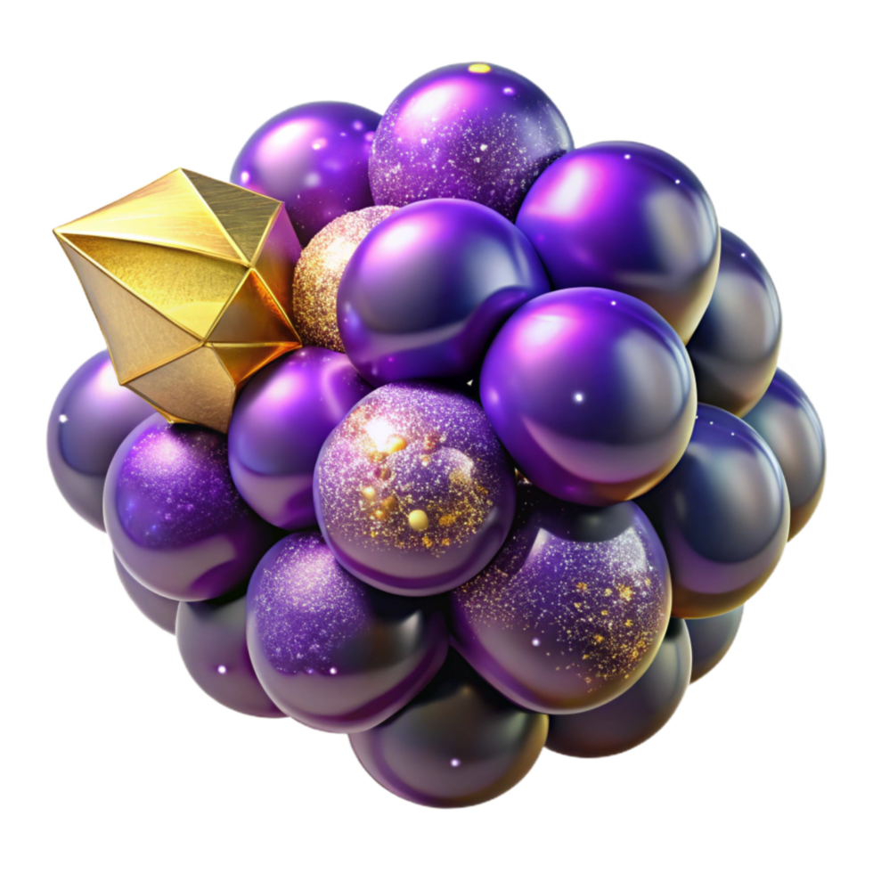 dramatic classic Purple Grapes Cluster Isolated original png