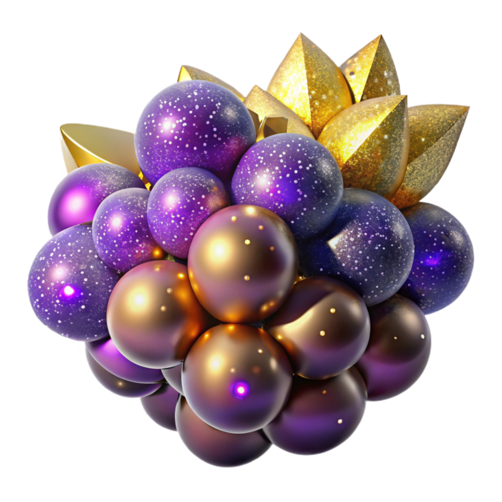 elegant creative Purple Grapes Cluster Isolated premium png