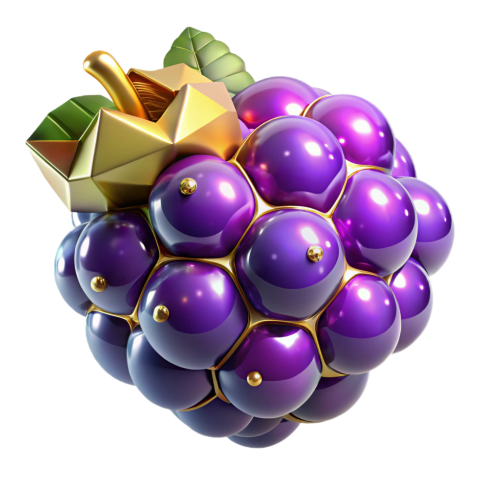 impressive rustic Purple Grapes Single Grape Isolated Element premium png