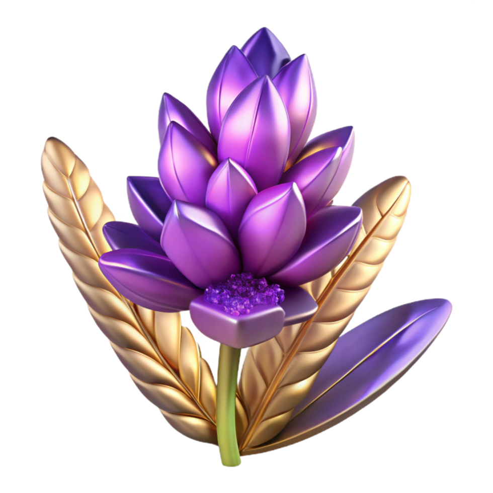 extraordinary rustic Purple Lavender Flower Sprig Isolated Element genuine png