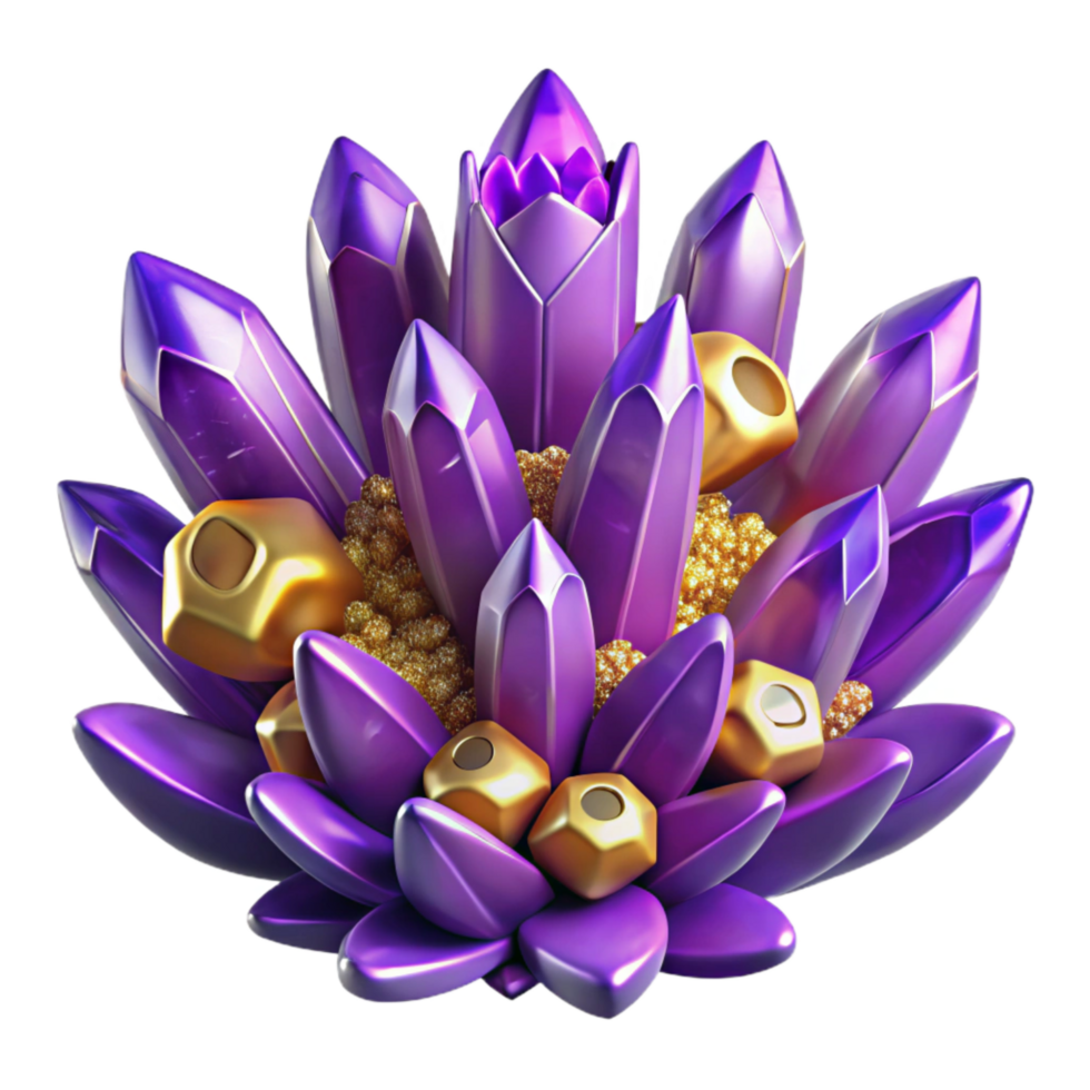 serene artistic Purple Lavender Flower Bunch Isolated Element premium png