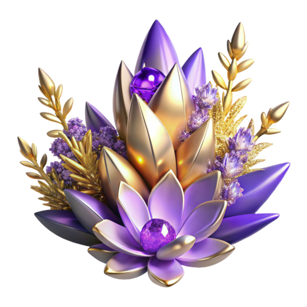 beautiful vintage Purple Lavender Sprig with Flowers Transparent Background professional png