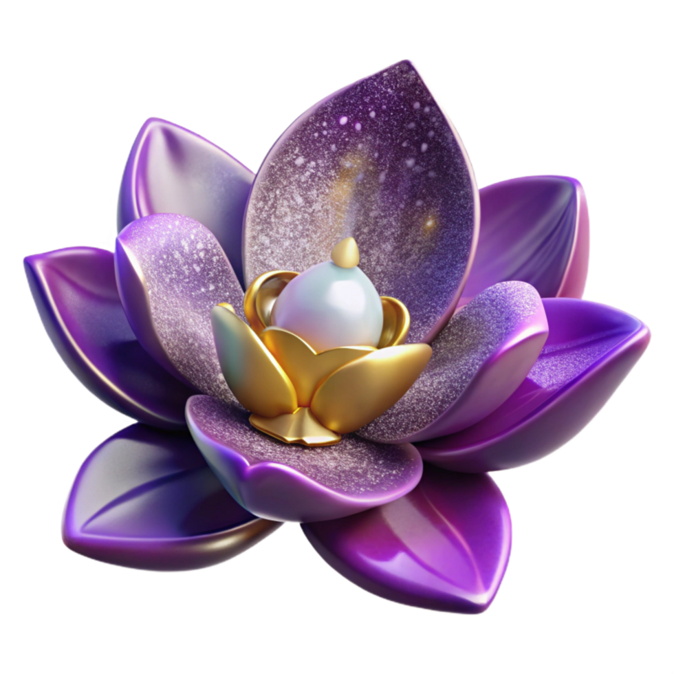 beautiful creative Purple Orchid Flower Side View Isolated Element high quality png