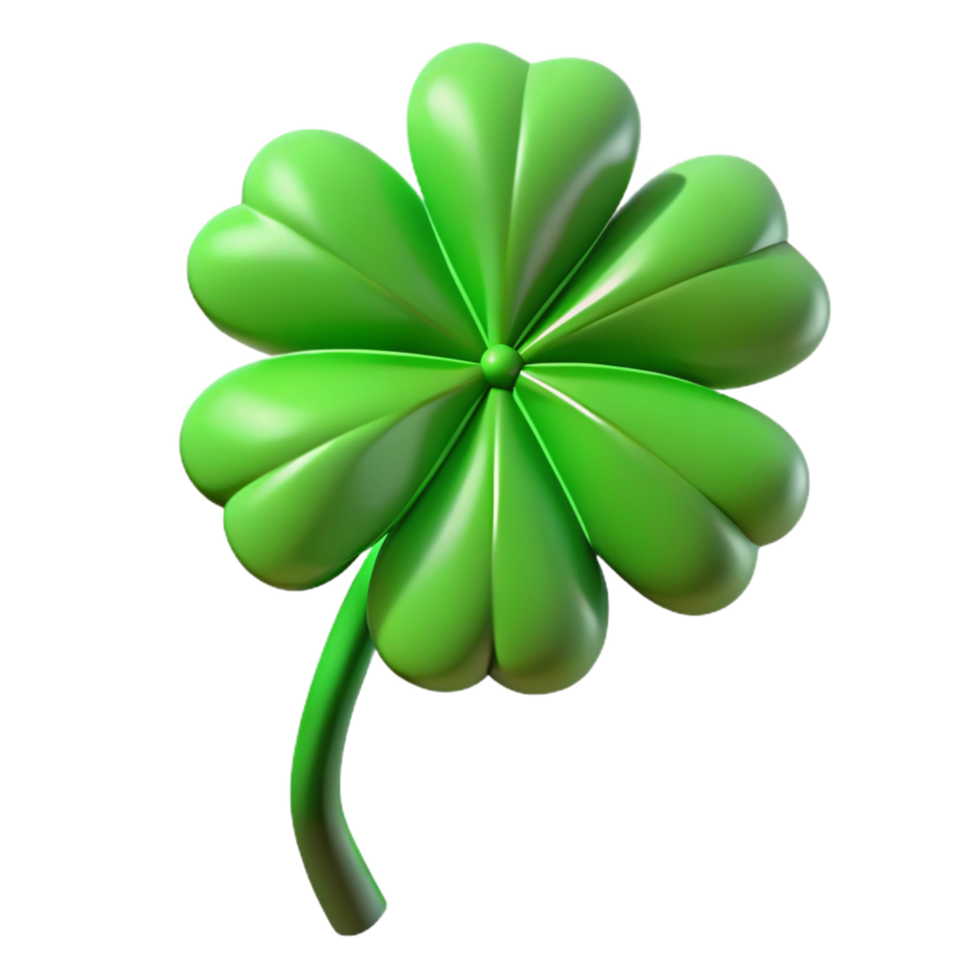 extraordinary abstract Green four-leaf clover detailed png