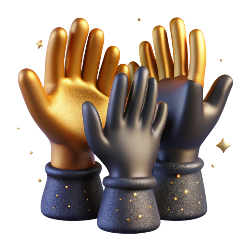 impressive abstract Raised Hands in Celebration Isolated Cutout genuine png
