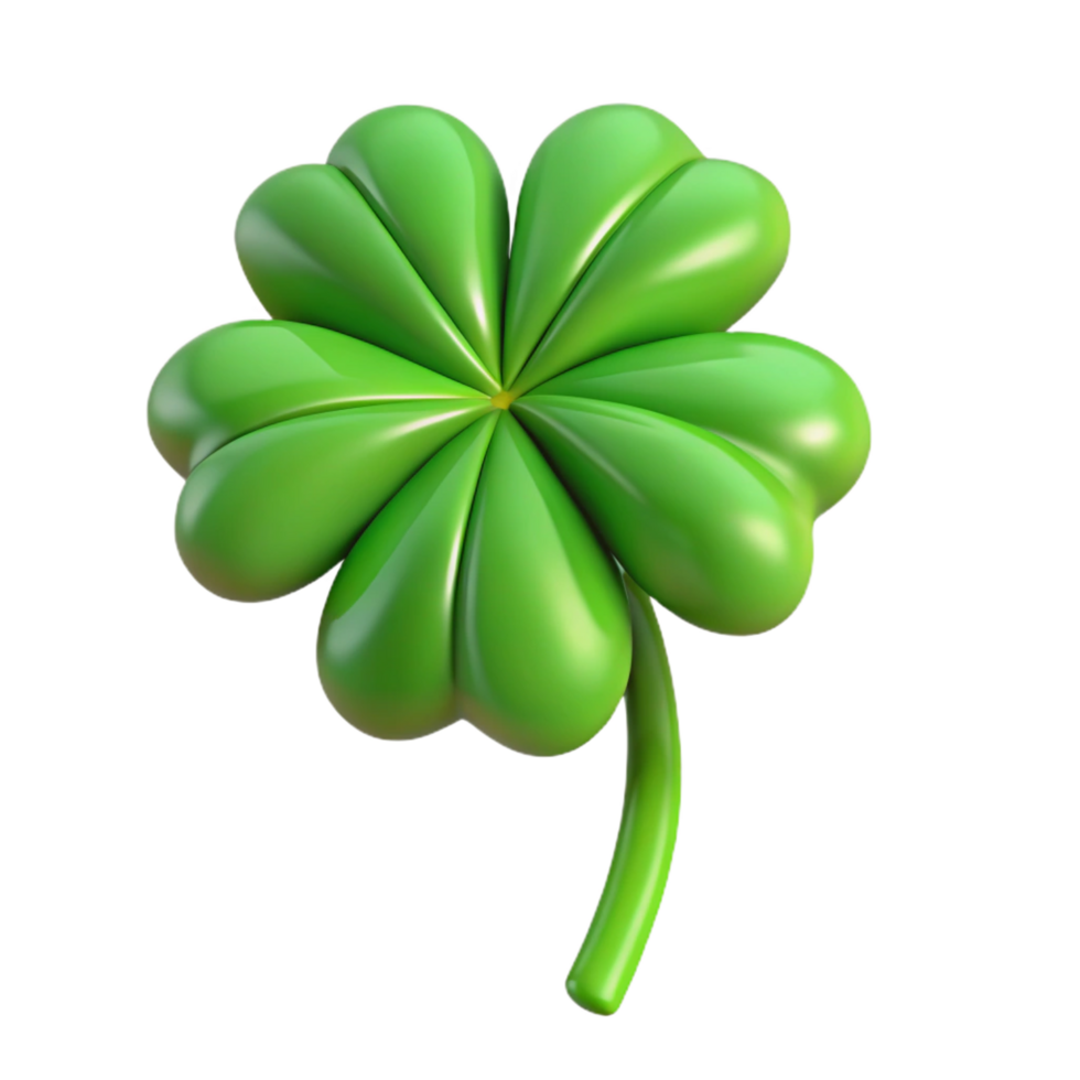 beautiful abstract Green four-leaf clover professional png
