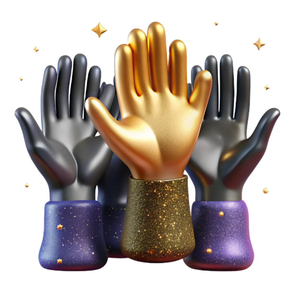 magnificent classic Raised Hands in Celebration Isolated Cutout exclusive png