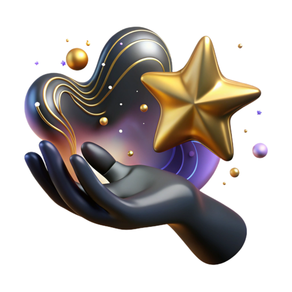 dramatic vintage Reaching Star Silhouette with Soft Lighting Cutout premium png