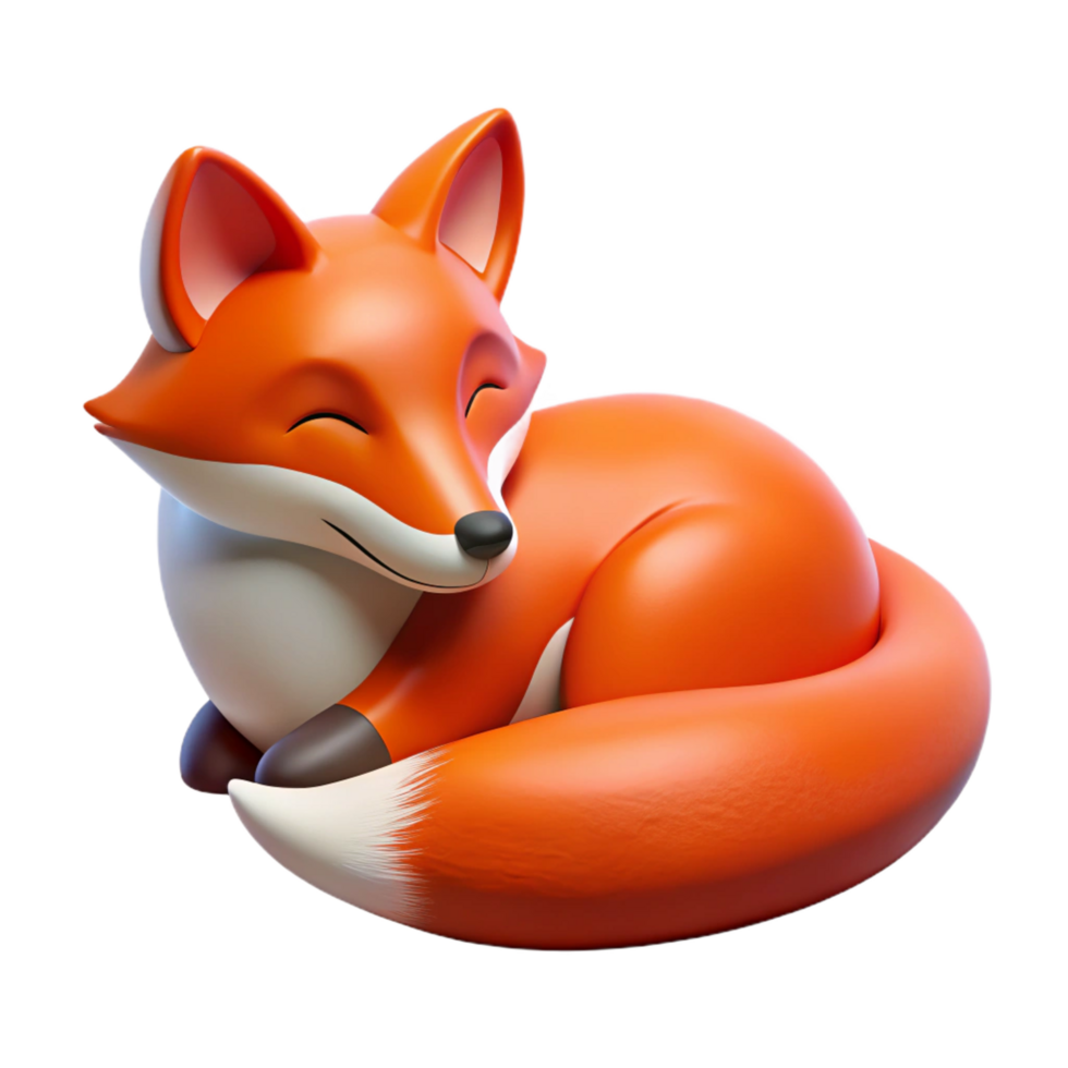 wonderful creative A resting red fox authentic png
