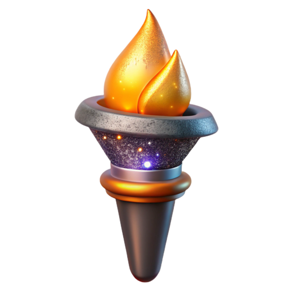 beautiful artistic Realistic Torch Flame Transparent Background png