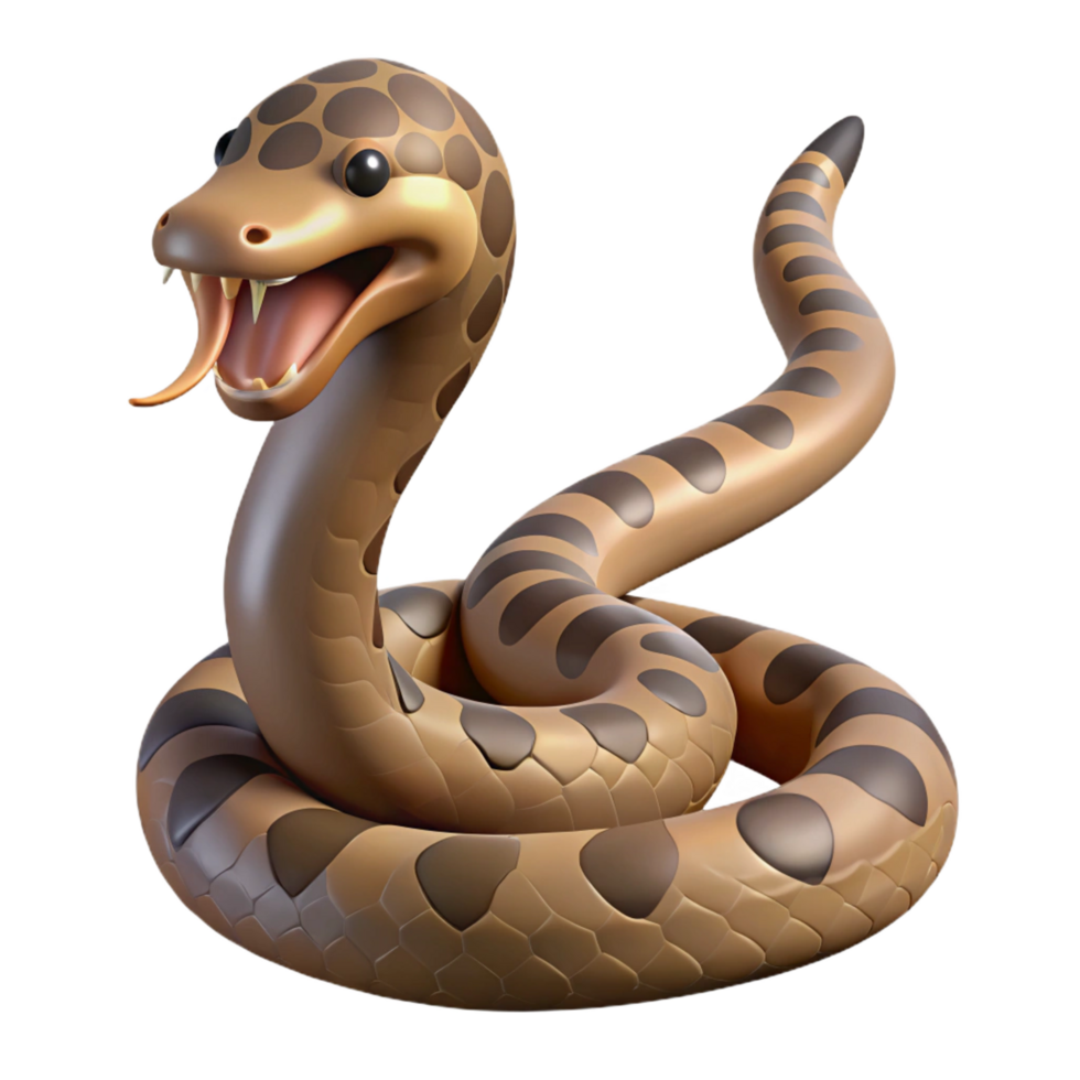 stunning creative A hissing rattlesnake, tail rattling authentic png