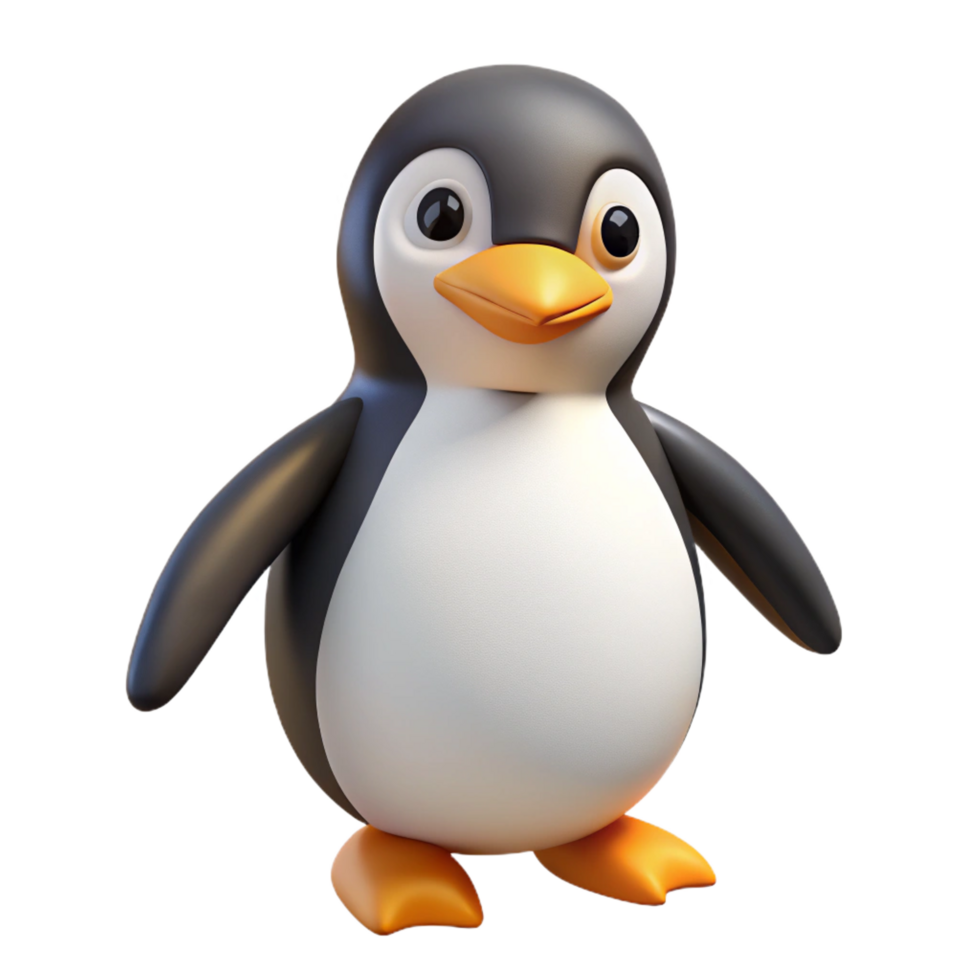 serene abstract A waddling penguin professional png