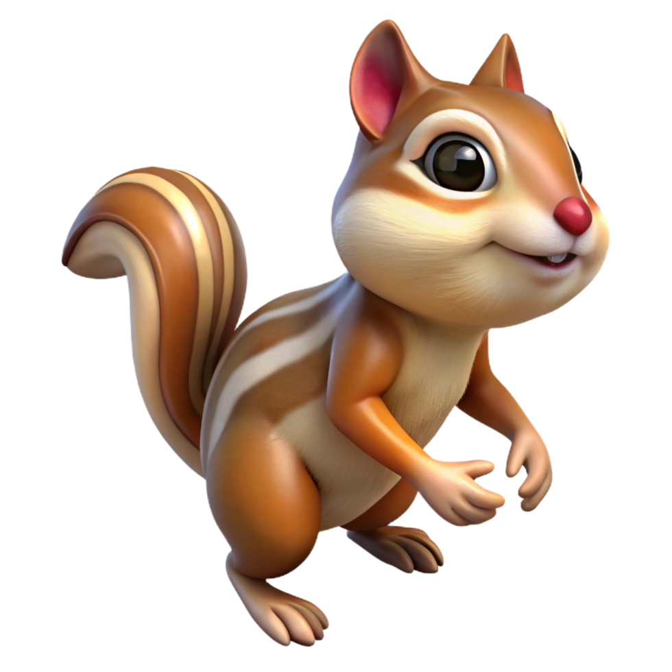 dramatic artistic A scurrying chipmunk professional png