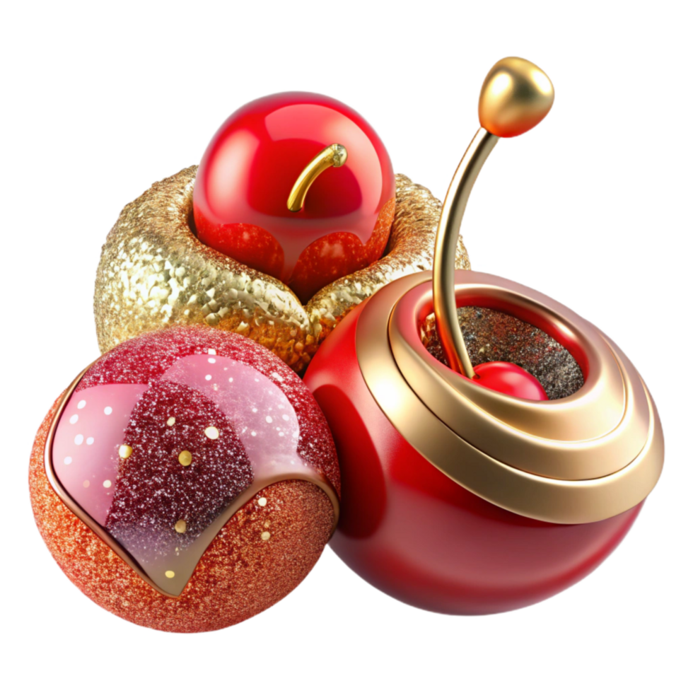 stunning modern Red Cherry Whole Fruit Cutout high quality png