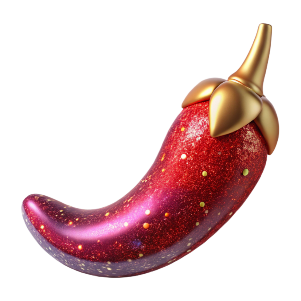wonderful vintage Red Chili Pepper Side View Element png