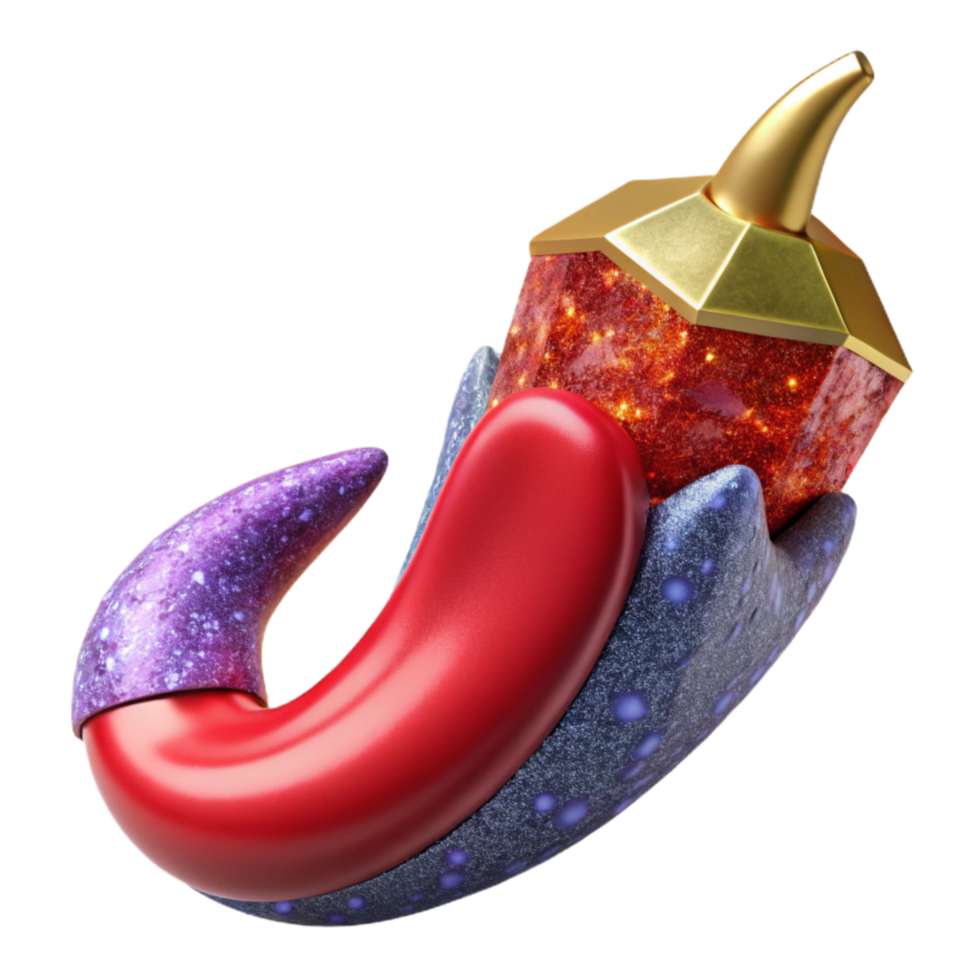 vibrant artistic Red Chili Pepper Side View Element original png