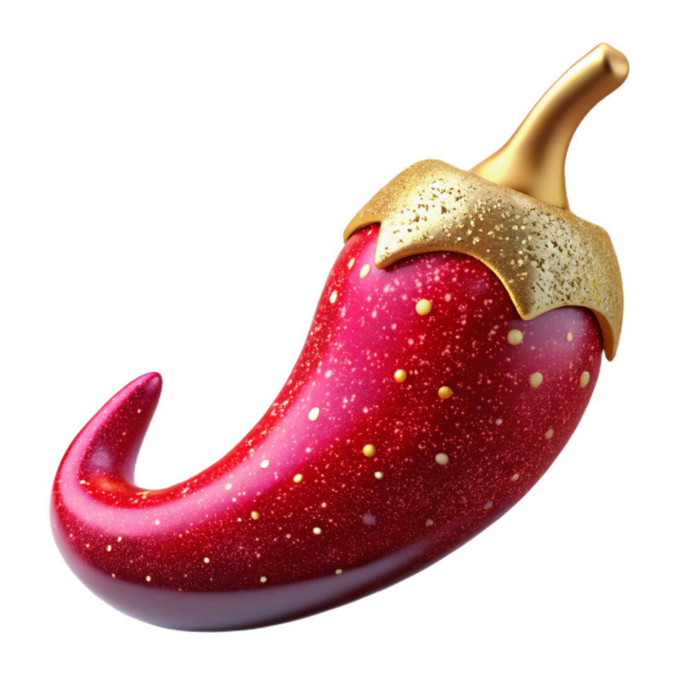 beautiful traditional Red Chili Pepper Side View Element original png
