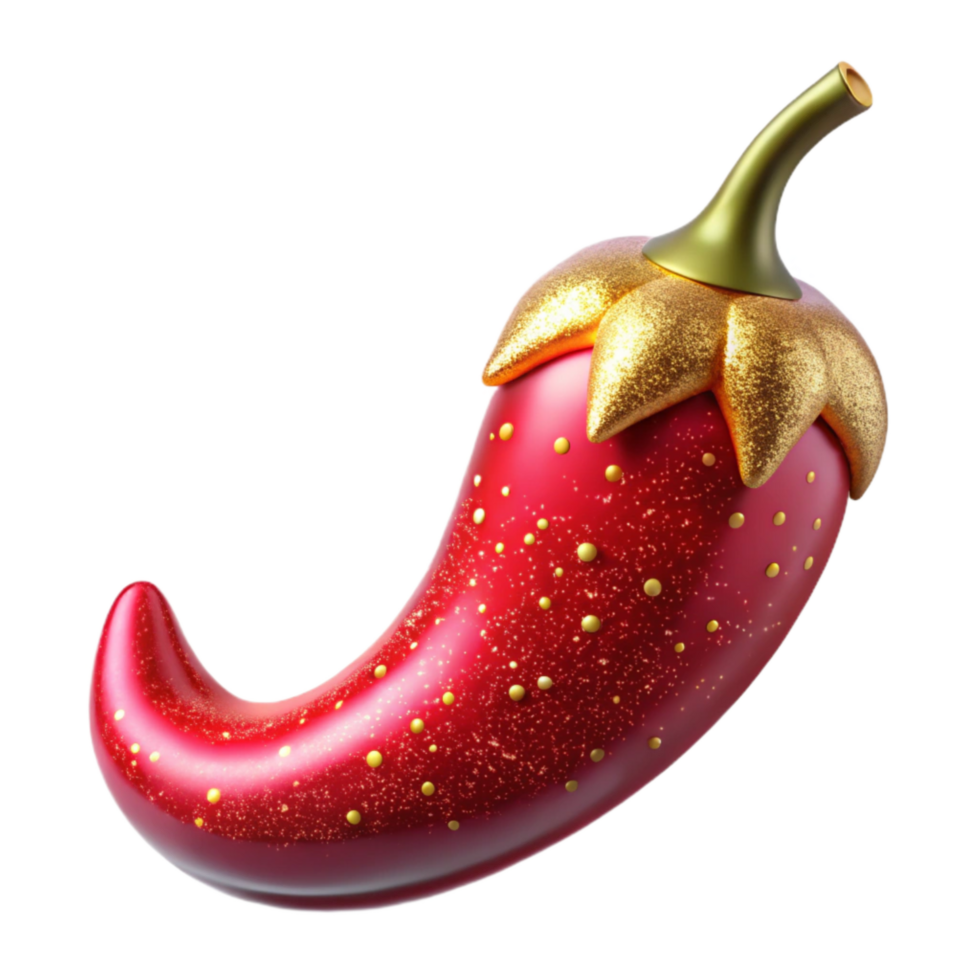 impressive creative Red Chili Pepper Whole and Sliced Cutout png