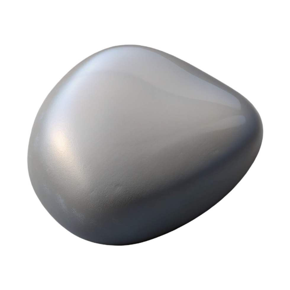 stunning minimalist Smooth grey river stone detailed png