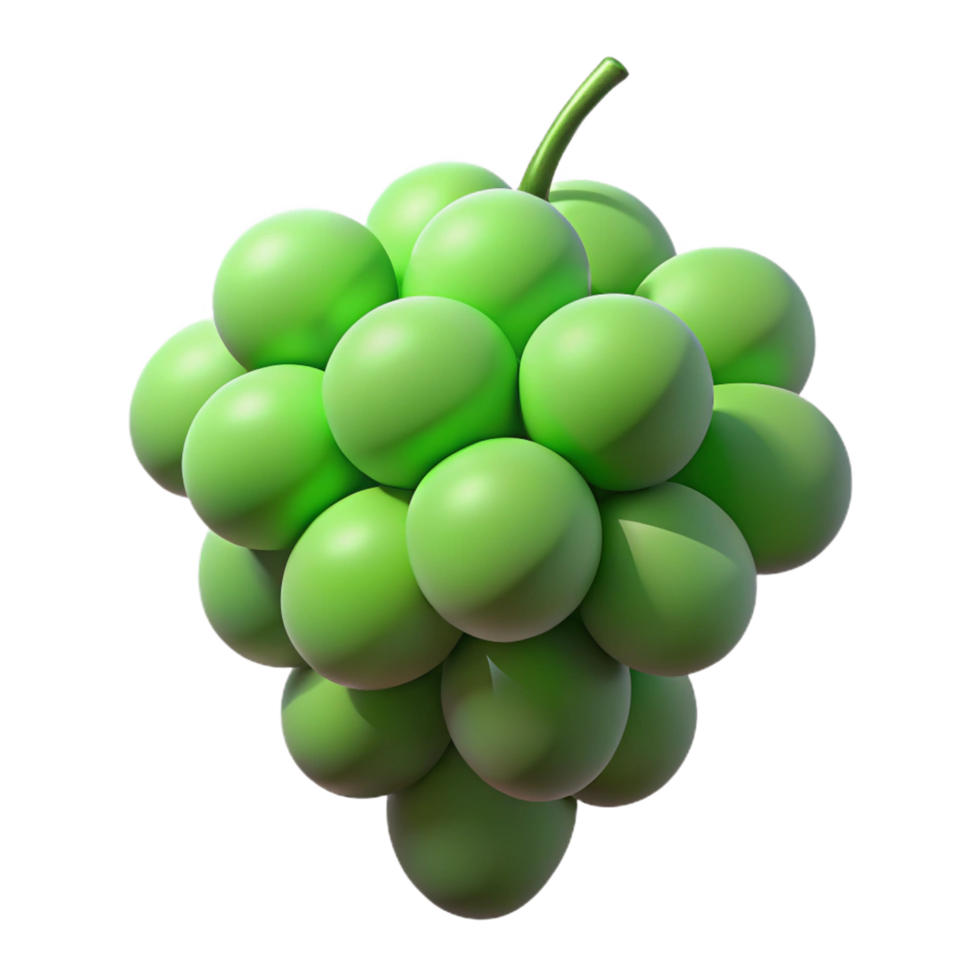 impressive artistic Cluster of green grapes 4K png