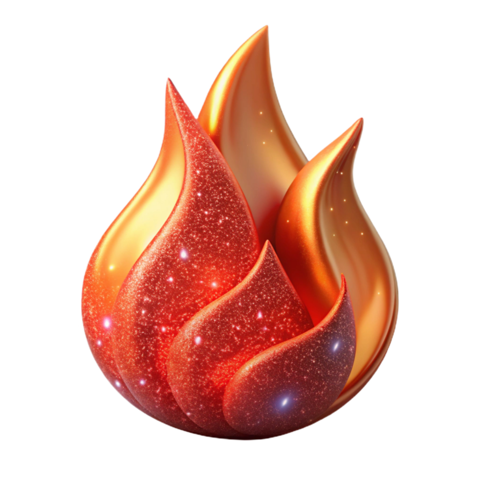 impressive minimalist Red Fire Flame Flickering Isolated professional png