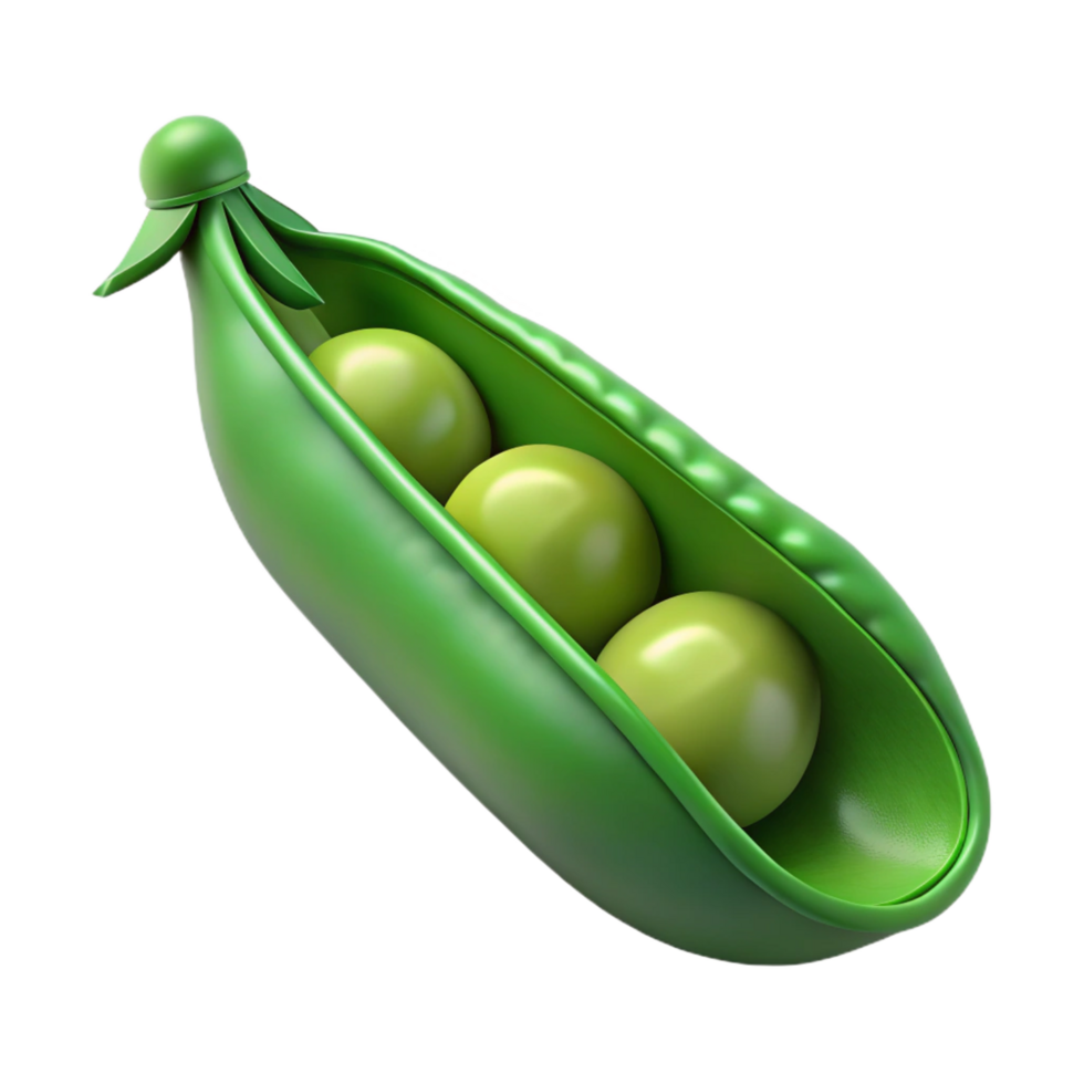 wonderful artistic Green pea pod, open 4K png