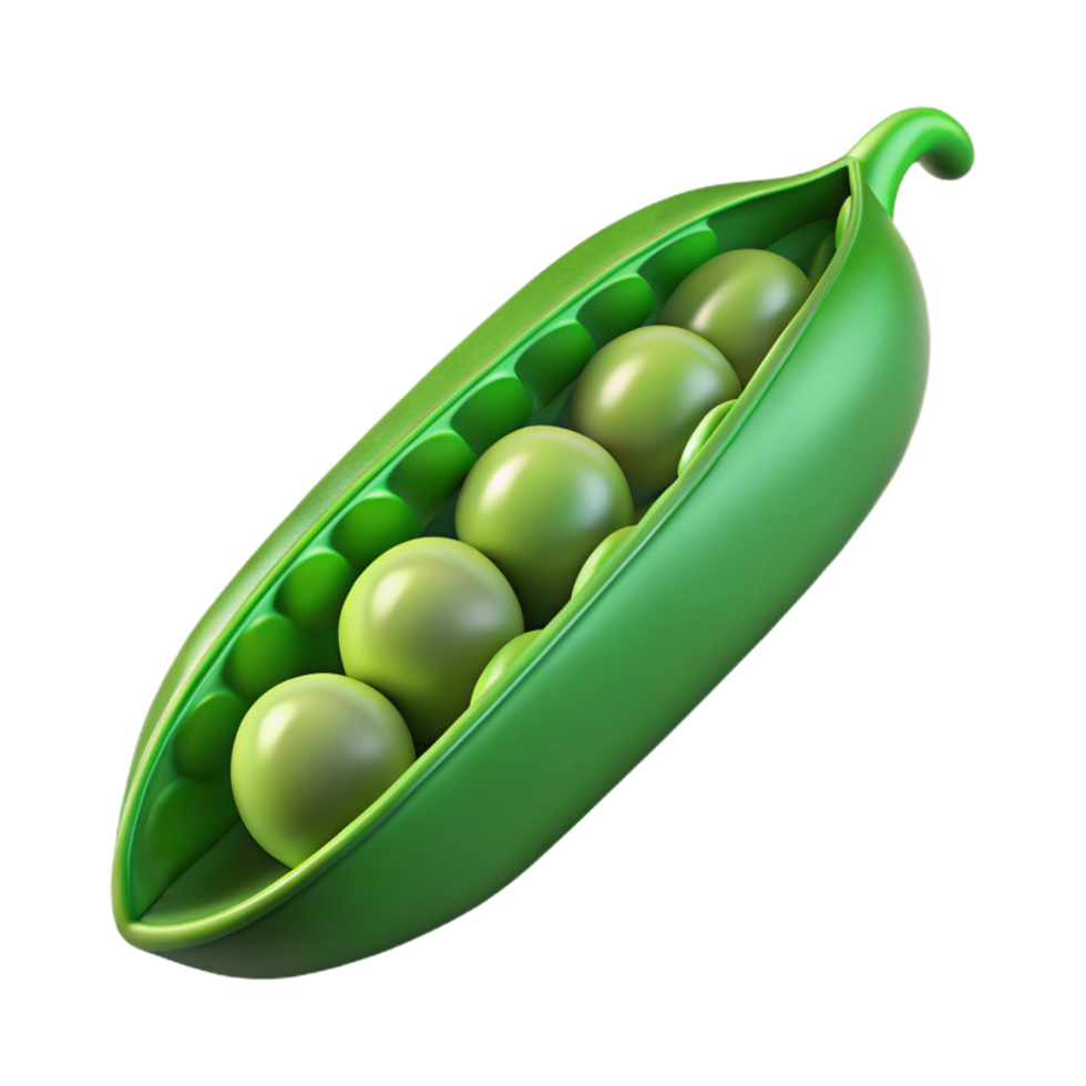 extraordinary artistic Green pea pod, open professional png