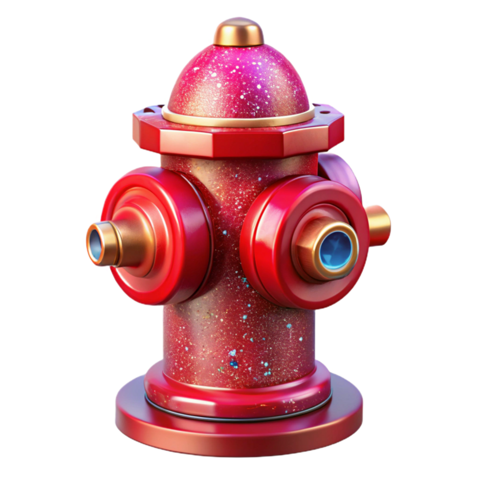 serene vintage Red Fire Hydrant Front View Transparent Cutout authentic png