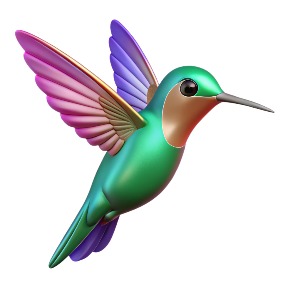 stunning rustic Hummingbird in flight genuine png