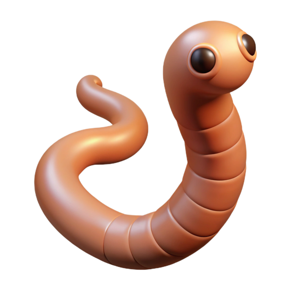 vibrant modern Earthworm detailed png