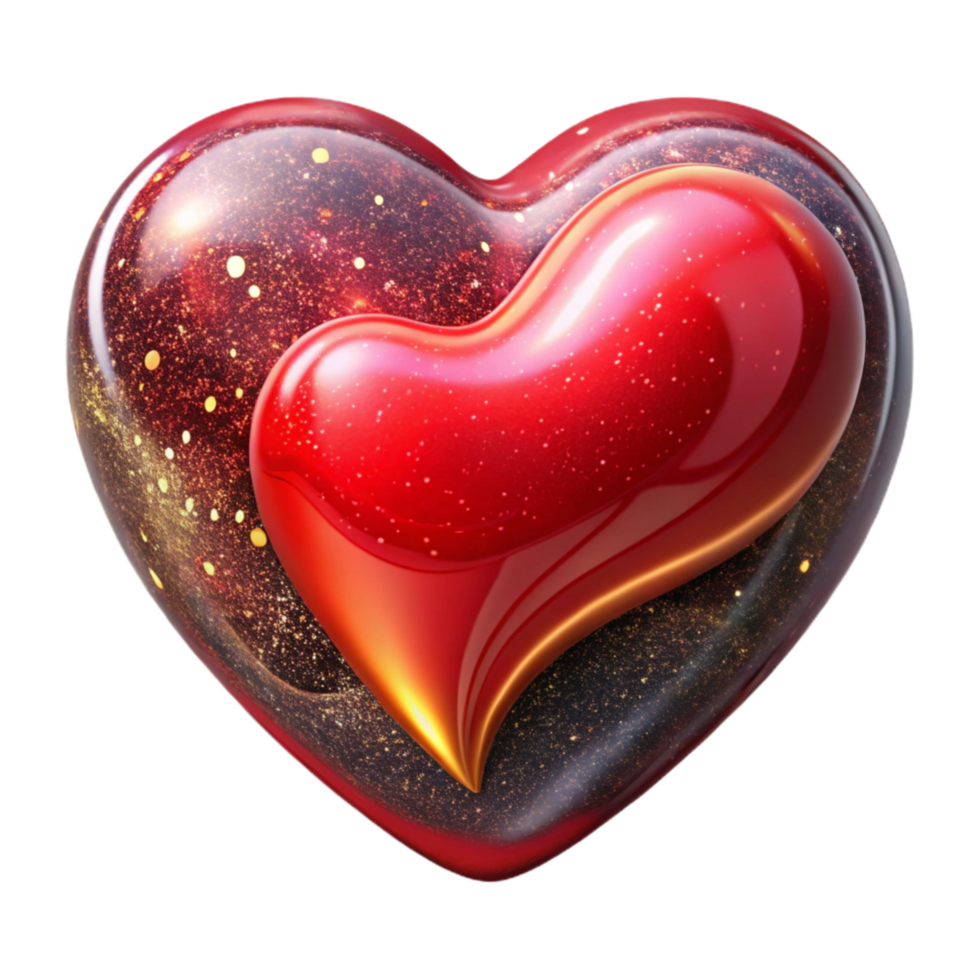 magnificent creative Red Heart Shape Classic Design Transparent Background png