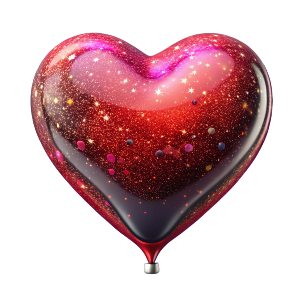 extraordinary abstract Red Heart Shaped Balloon Isolated Element professional png