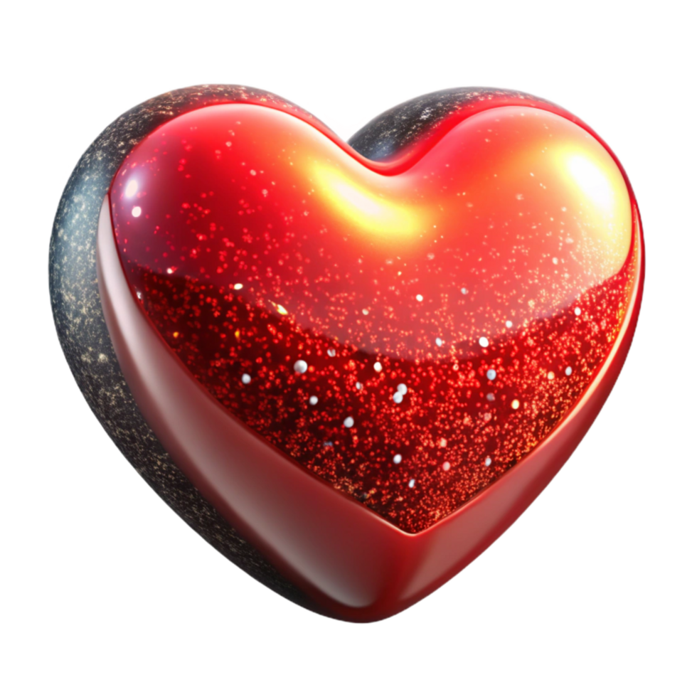impressive contemporary Red Heart Shape Isolated on Transparent Background exclusive png