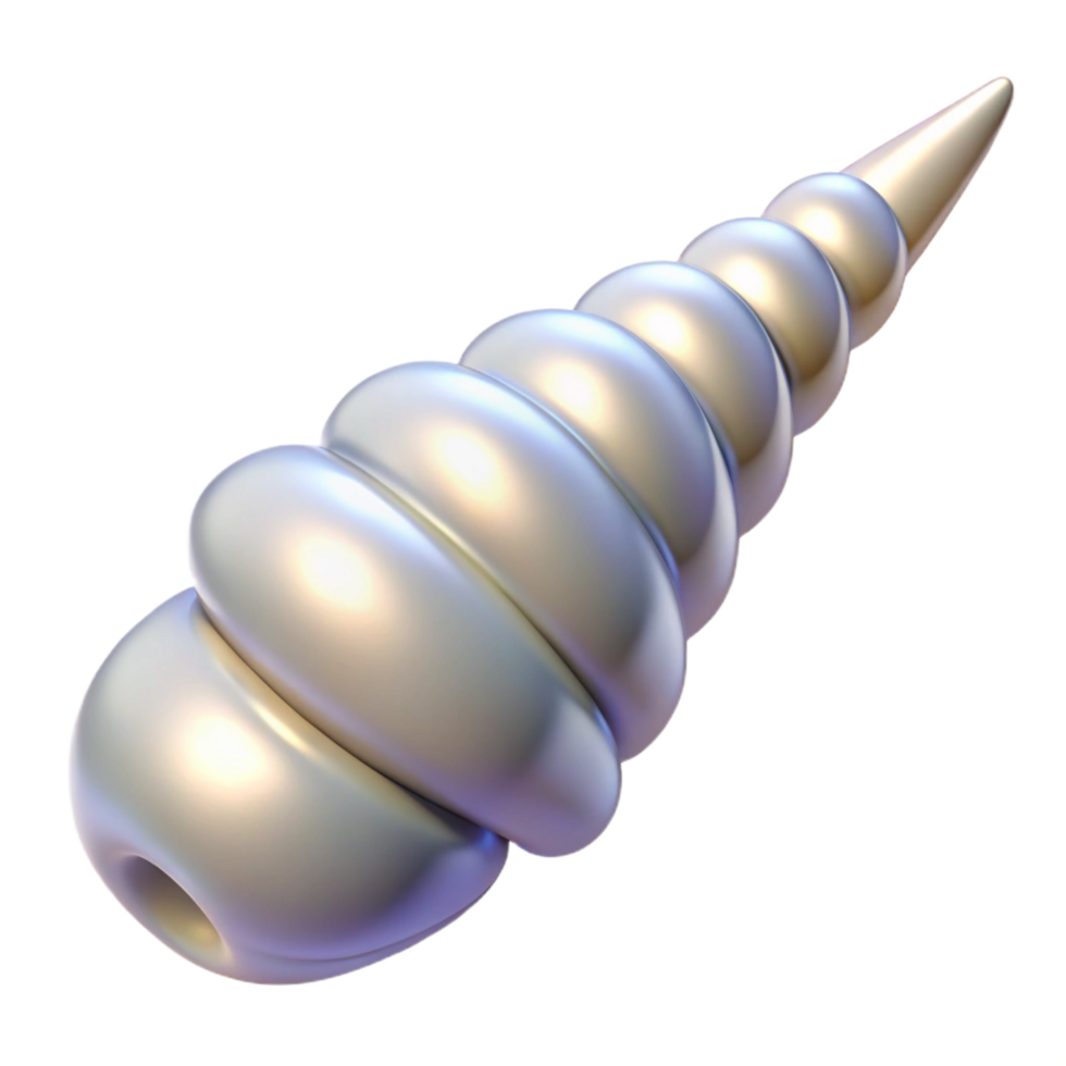 wonderful traditional A realistic rendering of a unicorn horn, spiraled and pearly white, detailed png