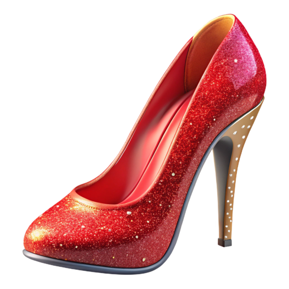 vibrant traditional Red High Heels Side Angle Cutout with Stiletto Heel authentic png