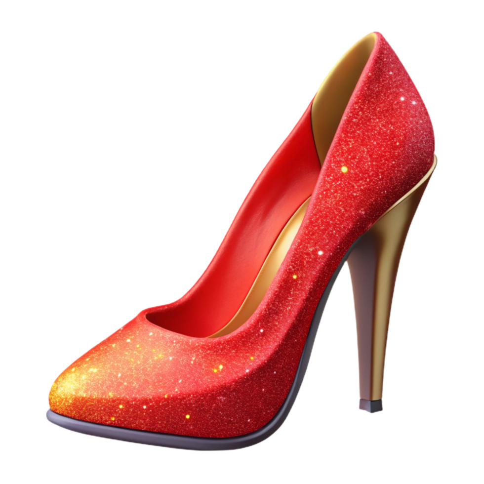 elegant modern Red High Heels Side Angle Cutout with Stiletto Heel detailed png