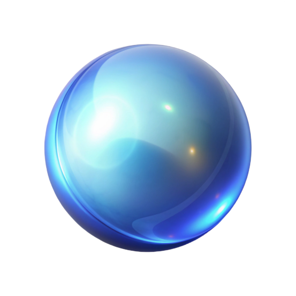 wonderful creative A magical floating orb emitting a soft blue light, original png