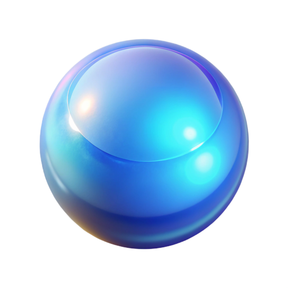 impressive classic A magical floating orb emitting a soft blue light, 4K png