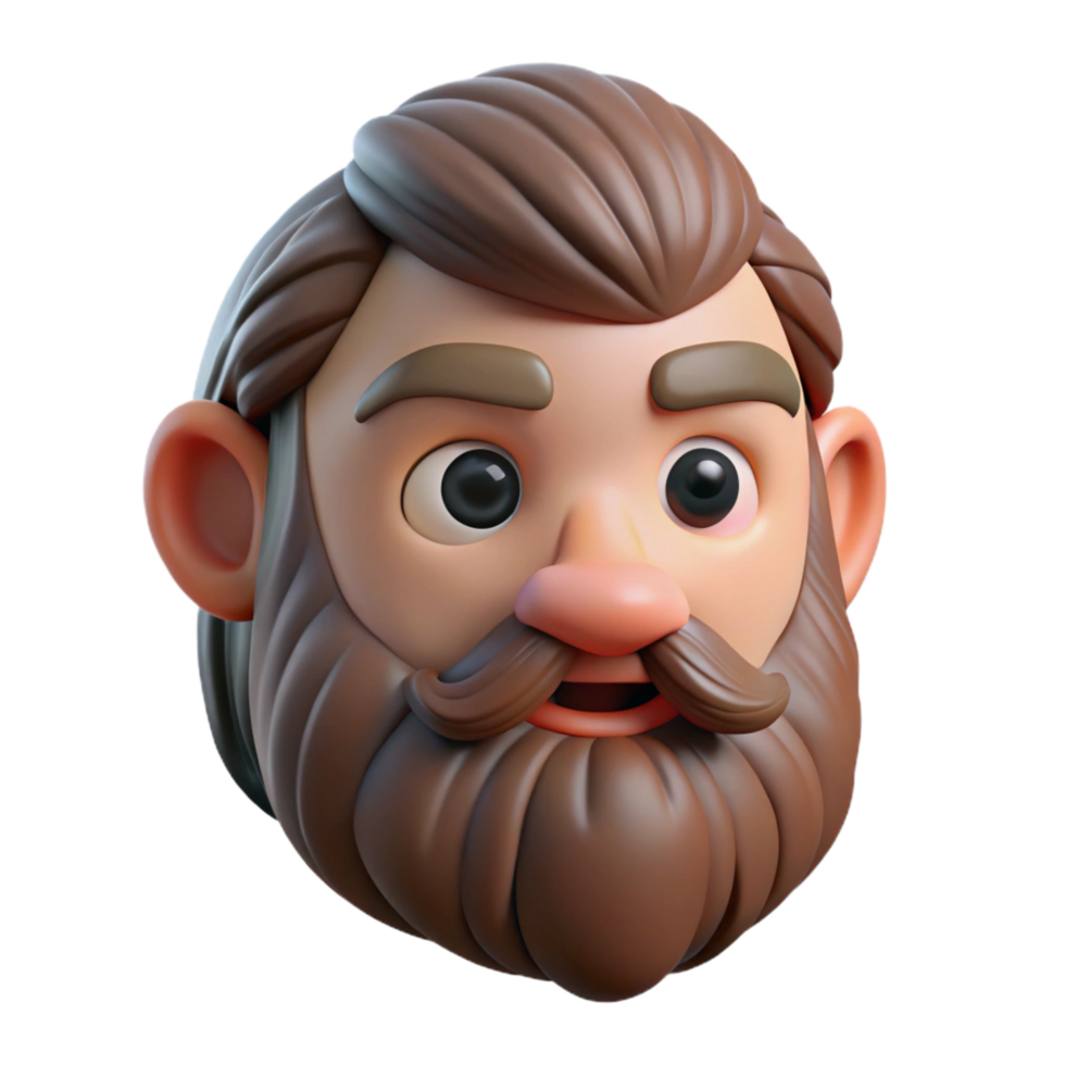 elegant contemporary A detailed illustration of a dwarf's bearded face, exclusive png