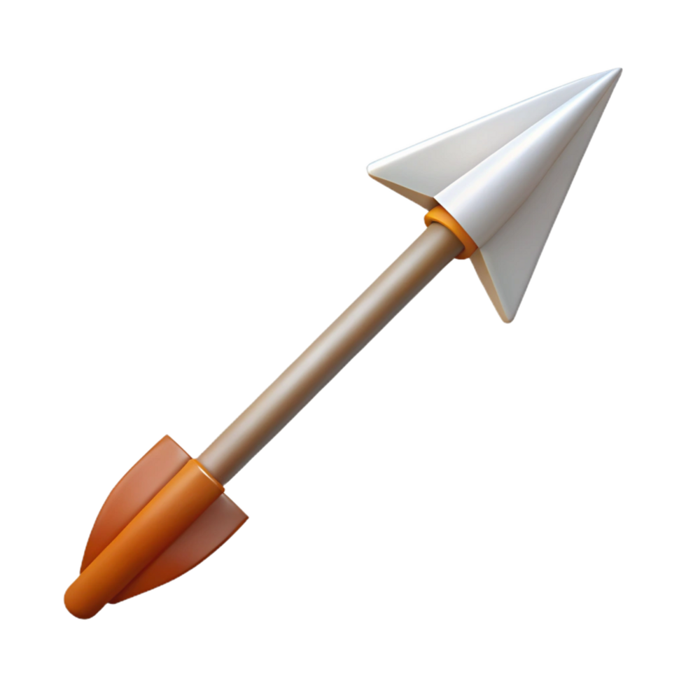 wonderful abstract A single, sharp arrow with fletching and a metal tip, high resolution png
