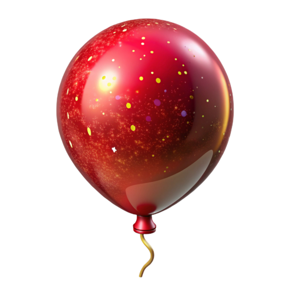 impressive vintage Red Party Balloon Cutout on Transparent Background genuine png