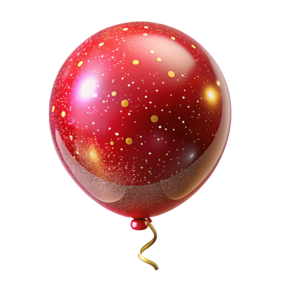 stunning modern Red Party Balloon Cutout on Transparent Background exclusive png
