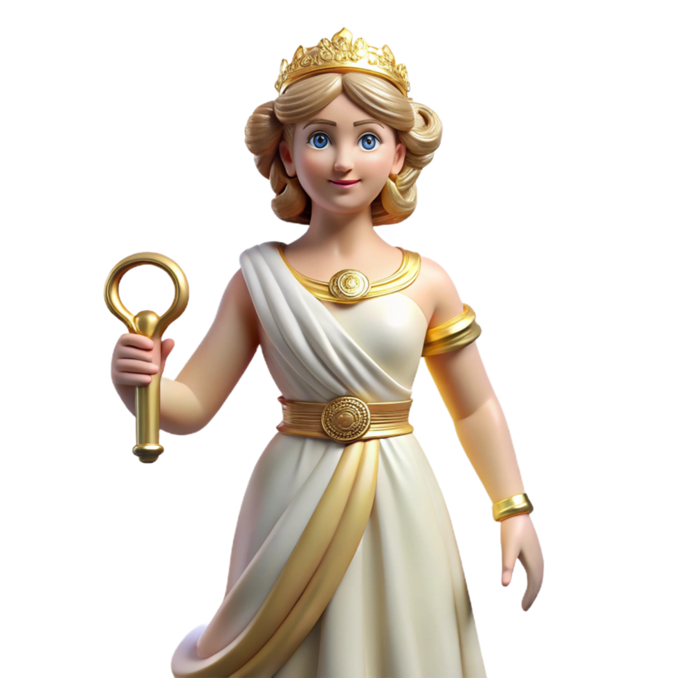 beautiful minimalist Hera, Goddess of Marriage, regal pose, premium png