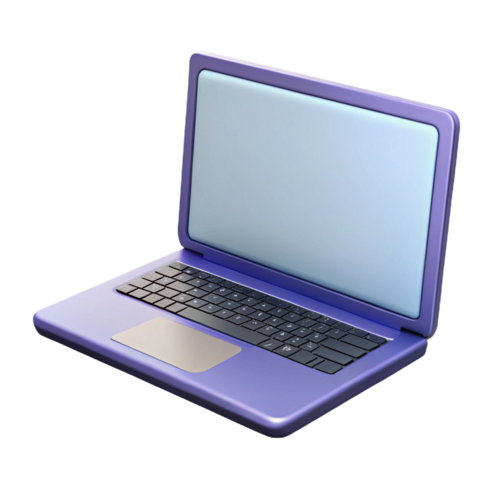 vibrant artistic Laptop computer with blank screen original png