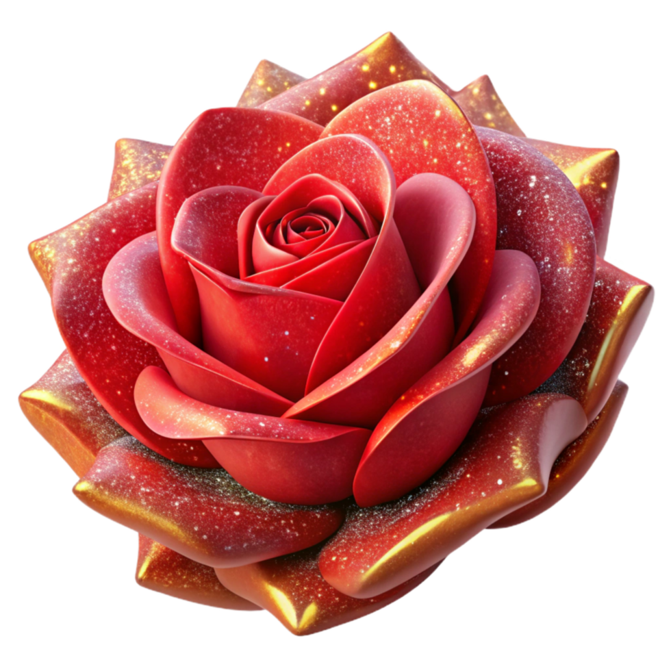 beautiful contemporary Red Rose Close Up Cutout on Transparent Background professional png