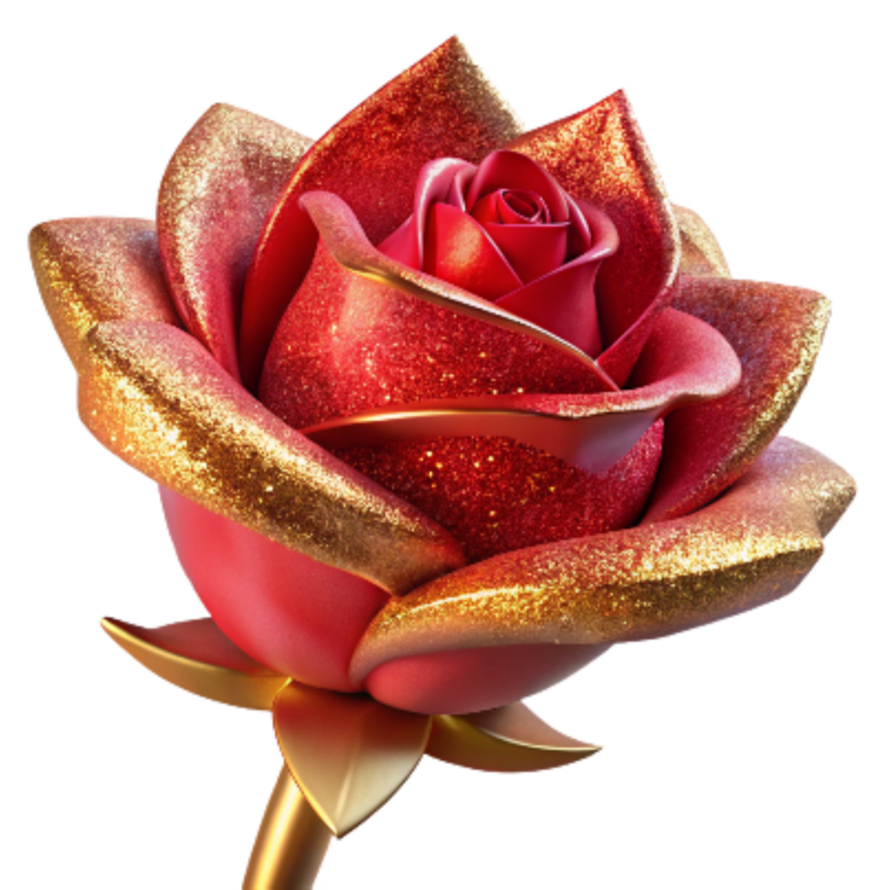 extraordinary modern Red Rose Side Angle Isolated with Thorns high quality png