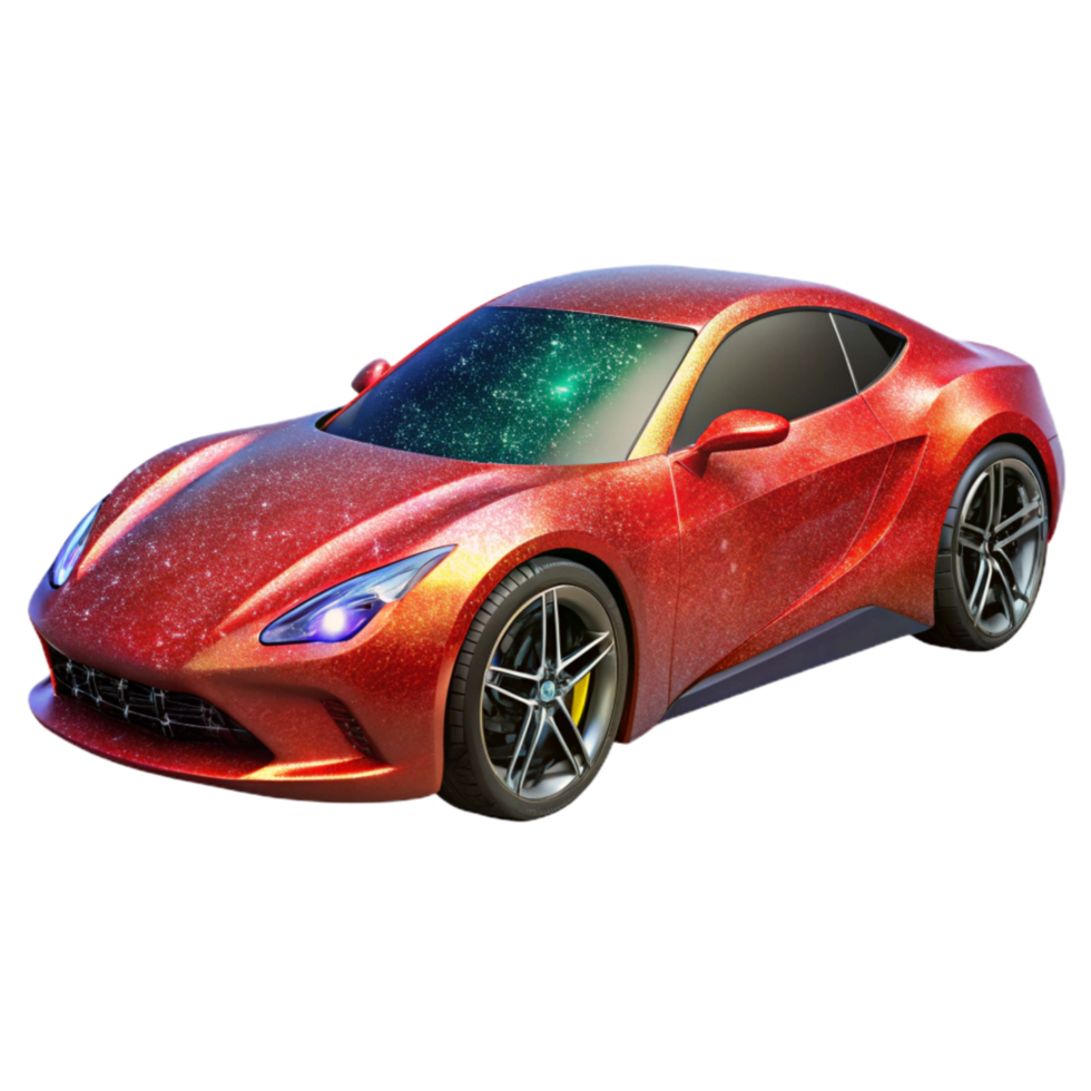 stunning contemporary Red Sports Car Side View Isolated genuine png